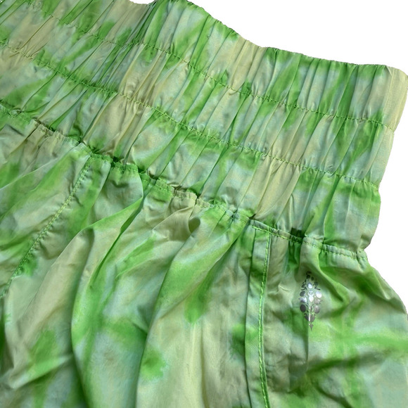 Free People FP Movement The Way Home Shorts Neon Green Tie Dye Athletic Gym S - Picture 4 of 7